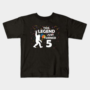 This legend just turned 5 a great birthday gift idea Kids T-Shirt